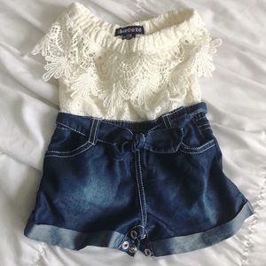 Baby girl lace romper 12 months